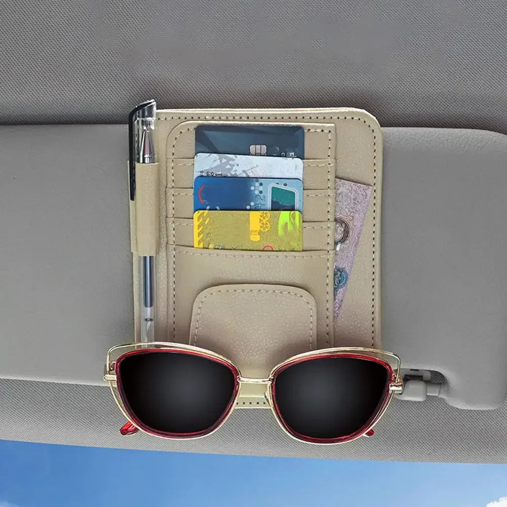 Car sun visor storage bag car glasses clip car interior supplies 12.5*15CM car busines close-up view