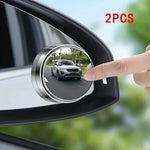 A Pair of 360-Degree Adjustable Wide-Angle Blind Spot Mirrors, Reversing Mirrors, and Rearview Mirro