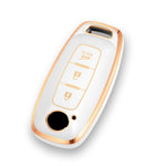 Soft TPU Keyfob Cover Case Keychain for Nissan 2025 2026 Armada PRO 4-X Versa X-Trail T33 Serena Rouge Kicks Pathfinder Ariya