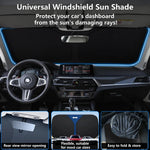Foldable Car Windshield Sunshade | Front Window Sun Protection with Storage Bag alternate view