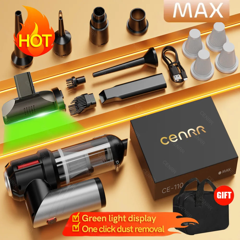 CENRR Cordless Car Vacuum Cleaner | Powerful Handheld Portable Vacuum with HEPA Fil additional angle