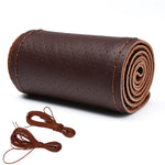 Universal Steering Wheel Cover Made of Leather Braid lifestyle view