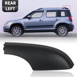 Skoda Yeti Roof Rack Cover Set 2009-2018 | Black Plastic Rail End Caps close-up view