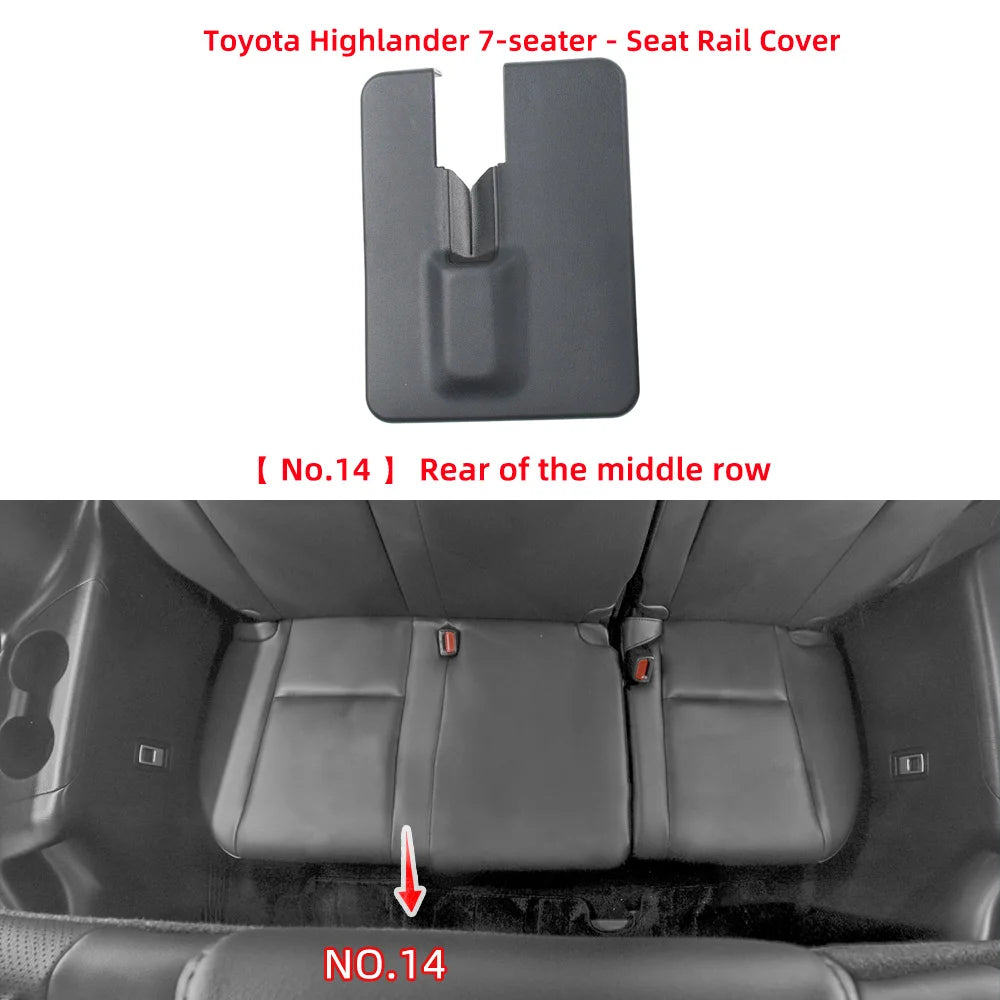 Middle Rear Seat Rail Track Cover Cap For Toyota Highlander 05-21 Car Seat Slide Rail lifestyle view