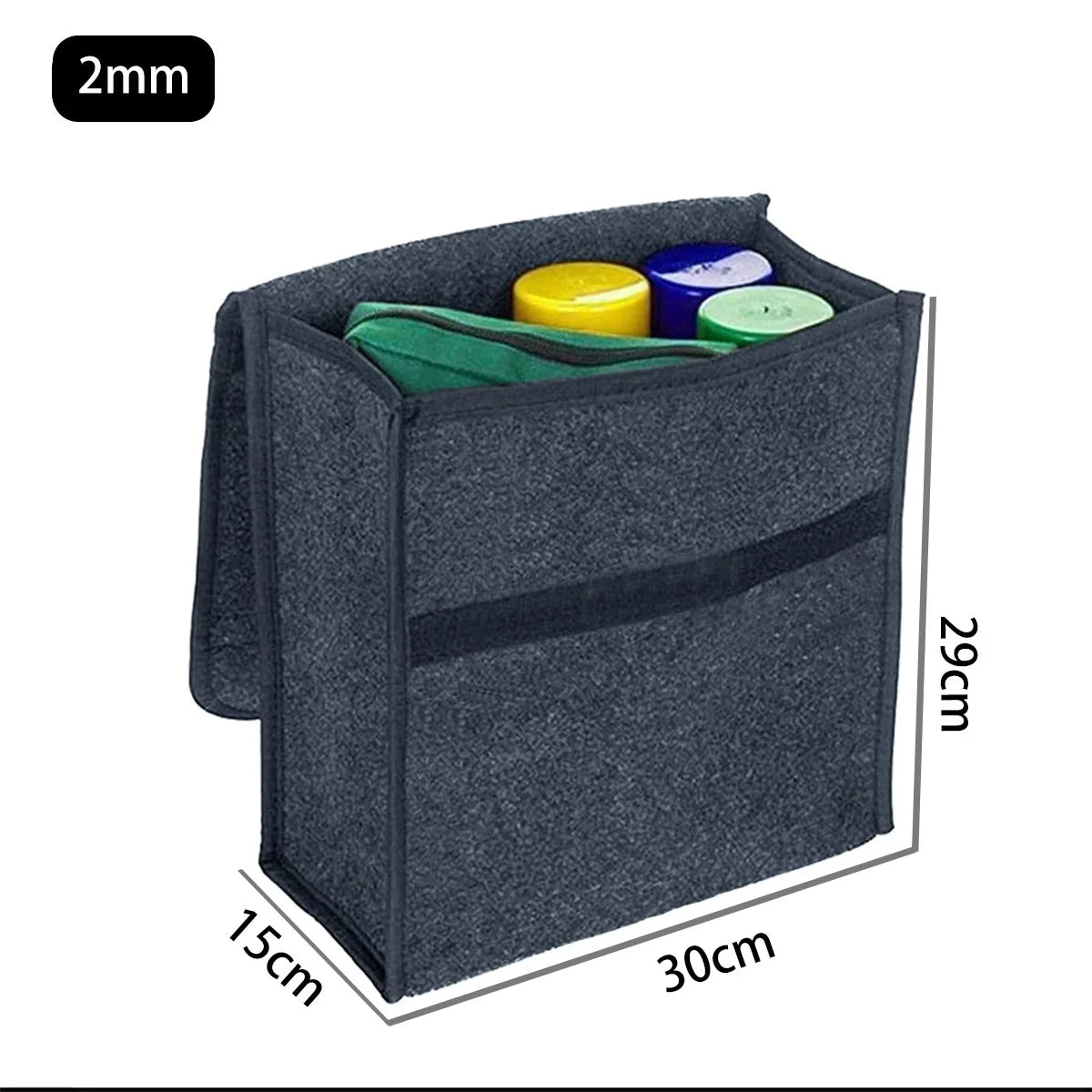 Foldable Felt Car Storage Box – Anti-Slip Trunk Organizer for Tools & Essentials