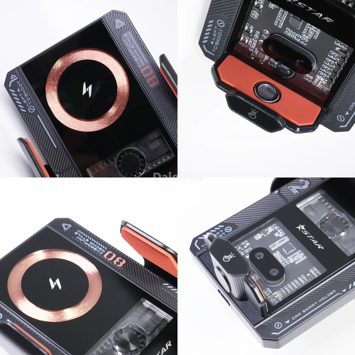Car Phone Mount With Wireless Charger 66W Magnetic Charging Holder Car Automatic Clampin detail view