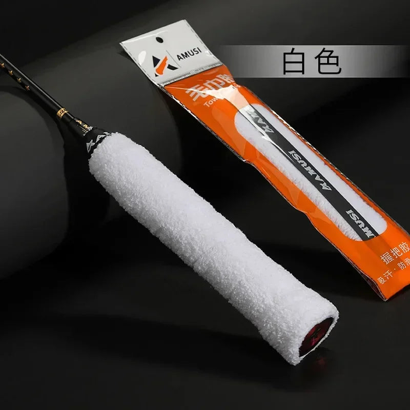 Badminton Racket Long Hair Microfiber Towel Tape Sweat Absorbing Anti-slip Thick Towe lifestyle view