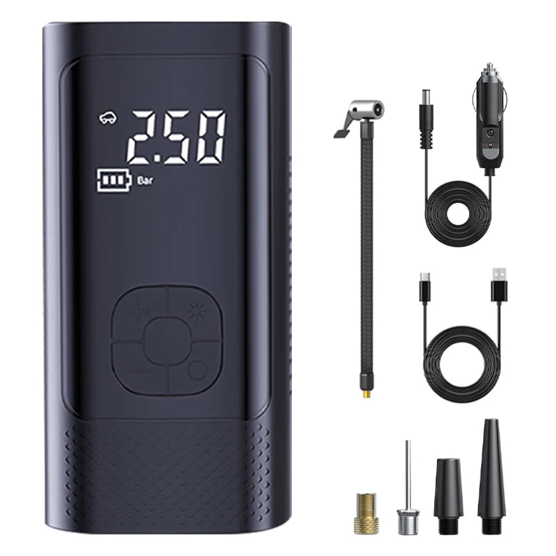 Portable Inflatable Pump | 150PSI Digital Tire Inflator with 2 Power Modes and 4 Pres alternate view