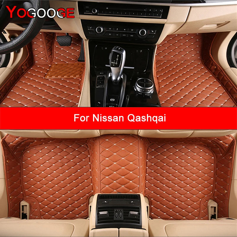 YOGOOGE Custom Car Floor Mats For Nissan Qashqai Auto Carpets Foot Coche Accessorie