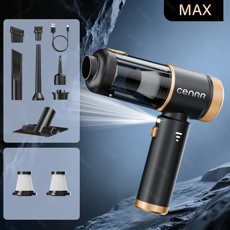 CENRR 998000PA Mini Cordless Car Vacuum Cleaner | Portable Handheld with Blower lifestyle view