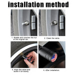 American Flag Tire Valve Caps | Aluminum Dustproof Stem Caps for Cars Trucks Motorc additional angle