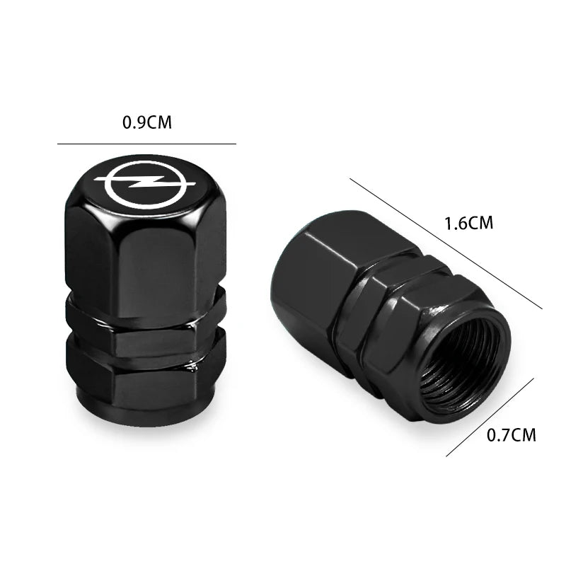 4Pcs Metal Car Wheel Tire Valve Caps | Dustproof Cover for Opel Models detail view
