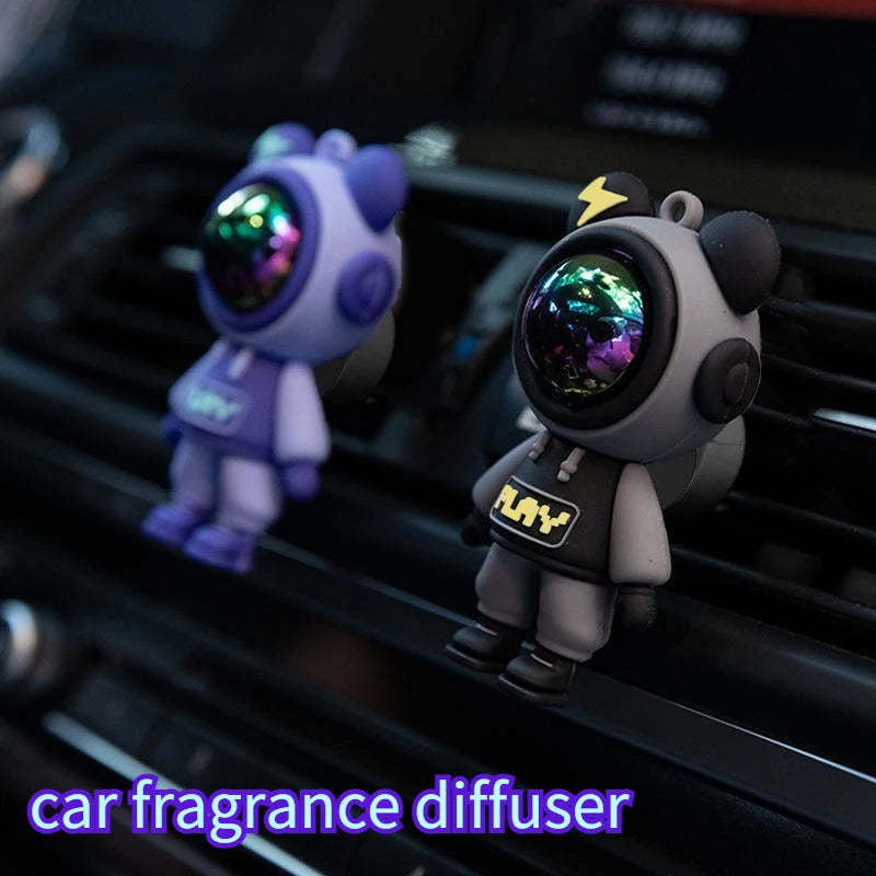 Car Air Outlet Perfume Clip | Cartoon Astronaut Car Freshener and Decoration