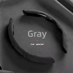 Suede Leather Steering Wheel Cover 38cm lifestyle view