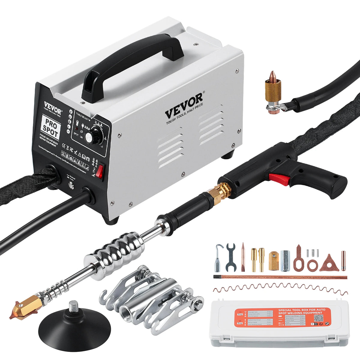 SucceBuy 1.8KW Stud Welder Dent Repair Kit Auto Body Spot Welding Dent Puller Machine Spot Welder Dent Puller for CarDent Repair