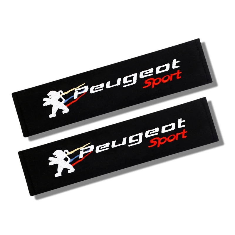 2pcs Auto Cotton Seat Belt Cover Case for Peugeot 206 307 308 3008 207 208 407 508 200 close-up view