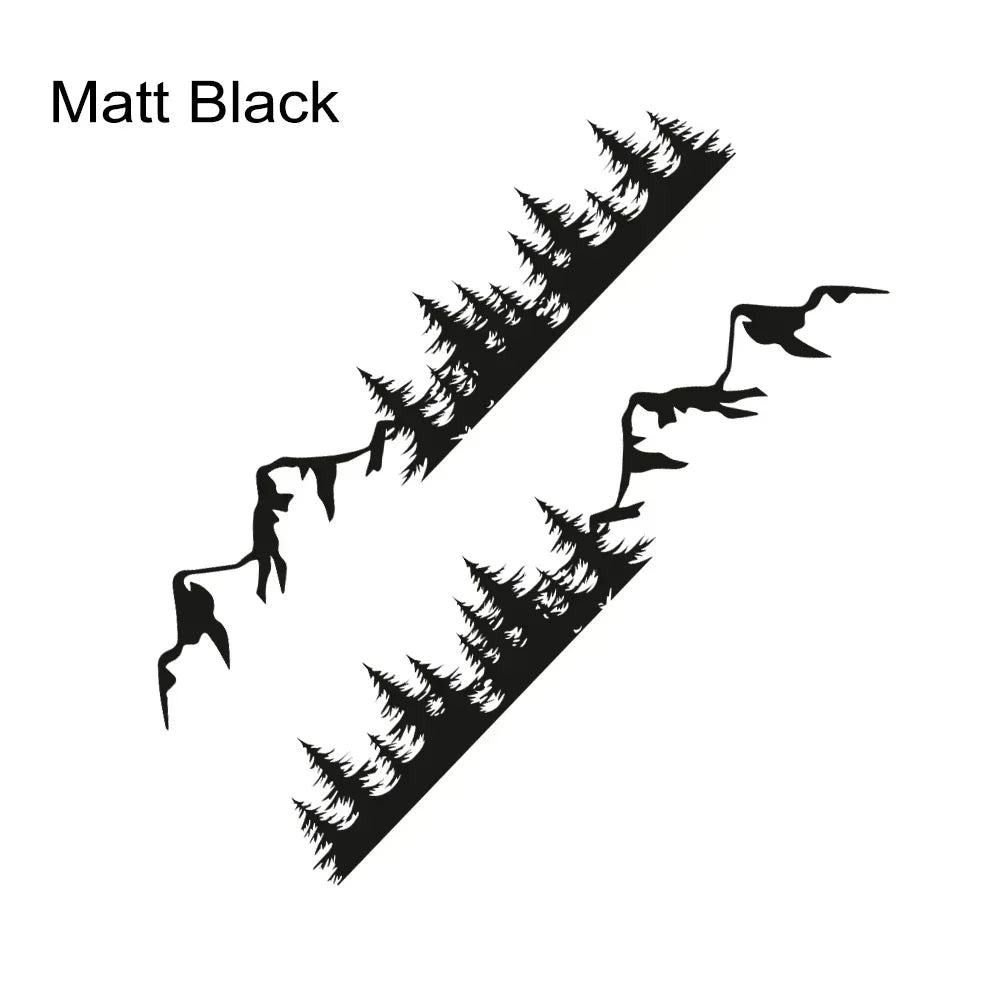Car Stickers 2 Pac Door Side Stick Mountain Forest Decals for RV Off-Road PVC Waterproof Sunscreen