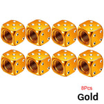AUTCOAT Aluminum Tire Valve Caps | Dice Wheel Stem Dust Cover for Car Truck Motorcycl alternate view
