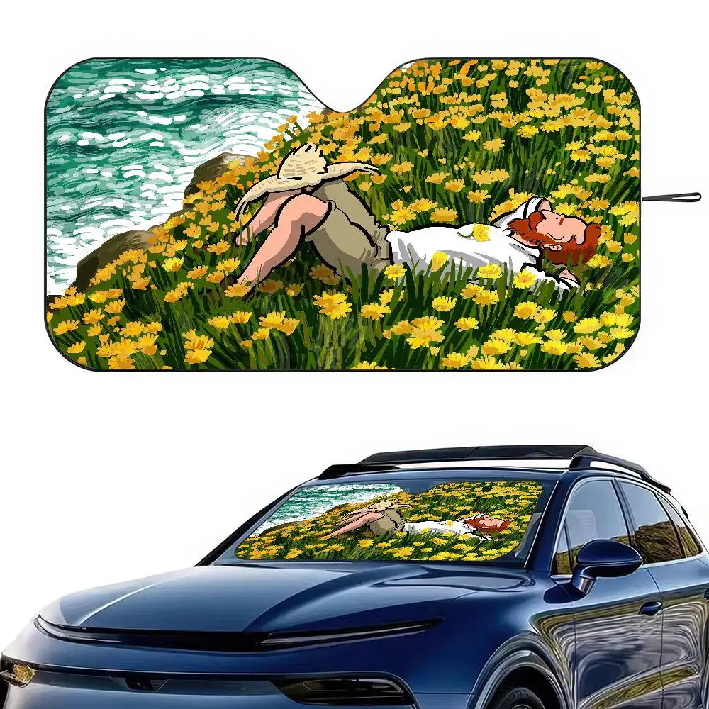 Starry Night Van Gogh Art Windshield Sun Shade | Car SUV Truck Front Window Protector alternate view