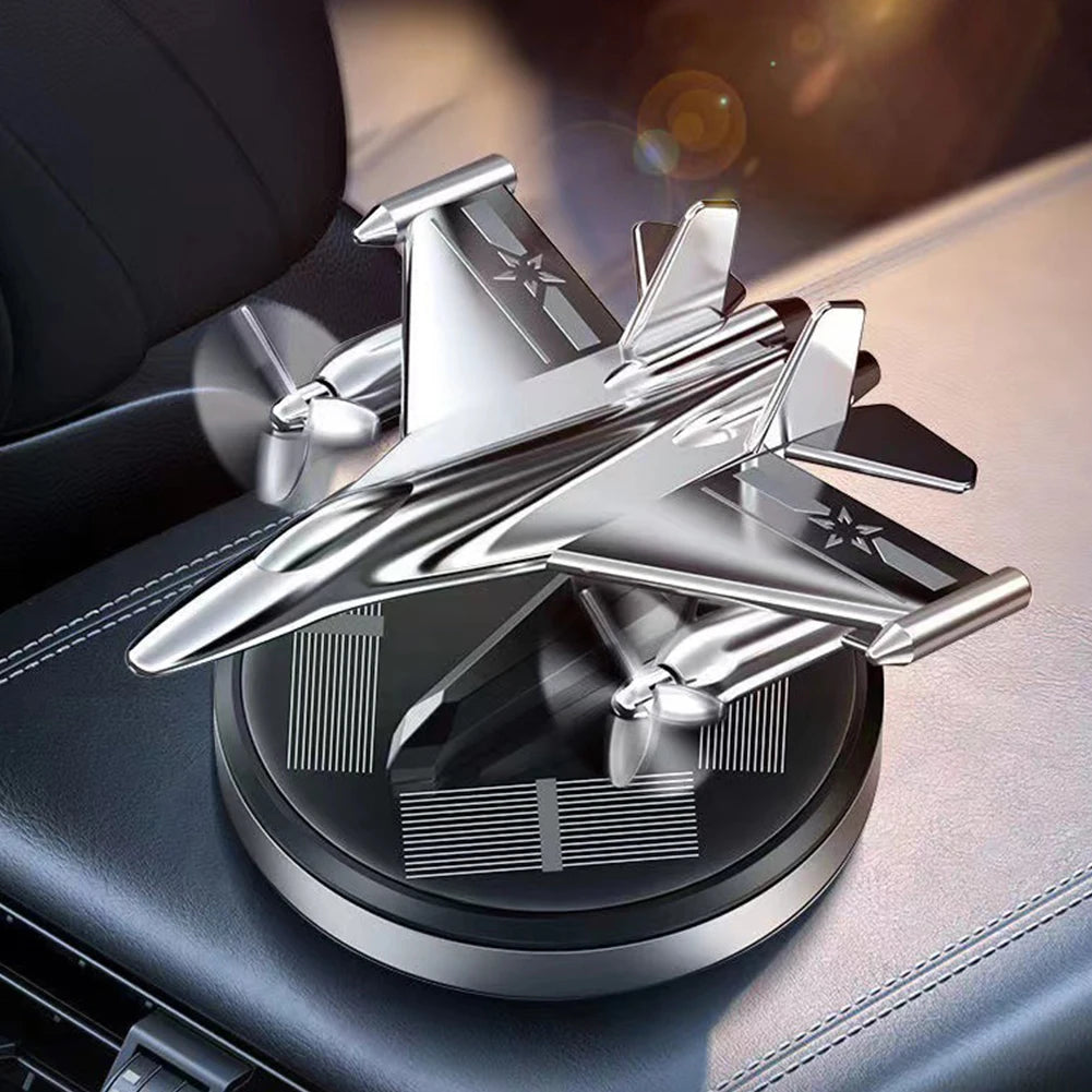 Solar Car Air Freshener | Rotating Airplane Aromatherapy Diffuser