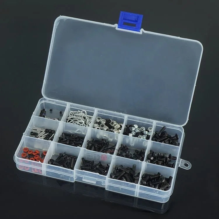 RC Screw Kit Assorted Hardware Fasteners for Traxxas Axial Redcat HPI Arrma Losi close-up view