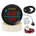 Universal 52mm LCD Digital GPS Speedometer with Antenna | MPH Knot Km/h COG Gauge for Ca detail view
