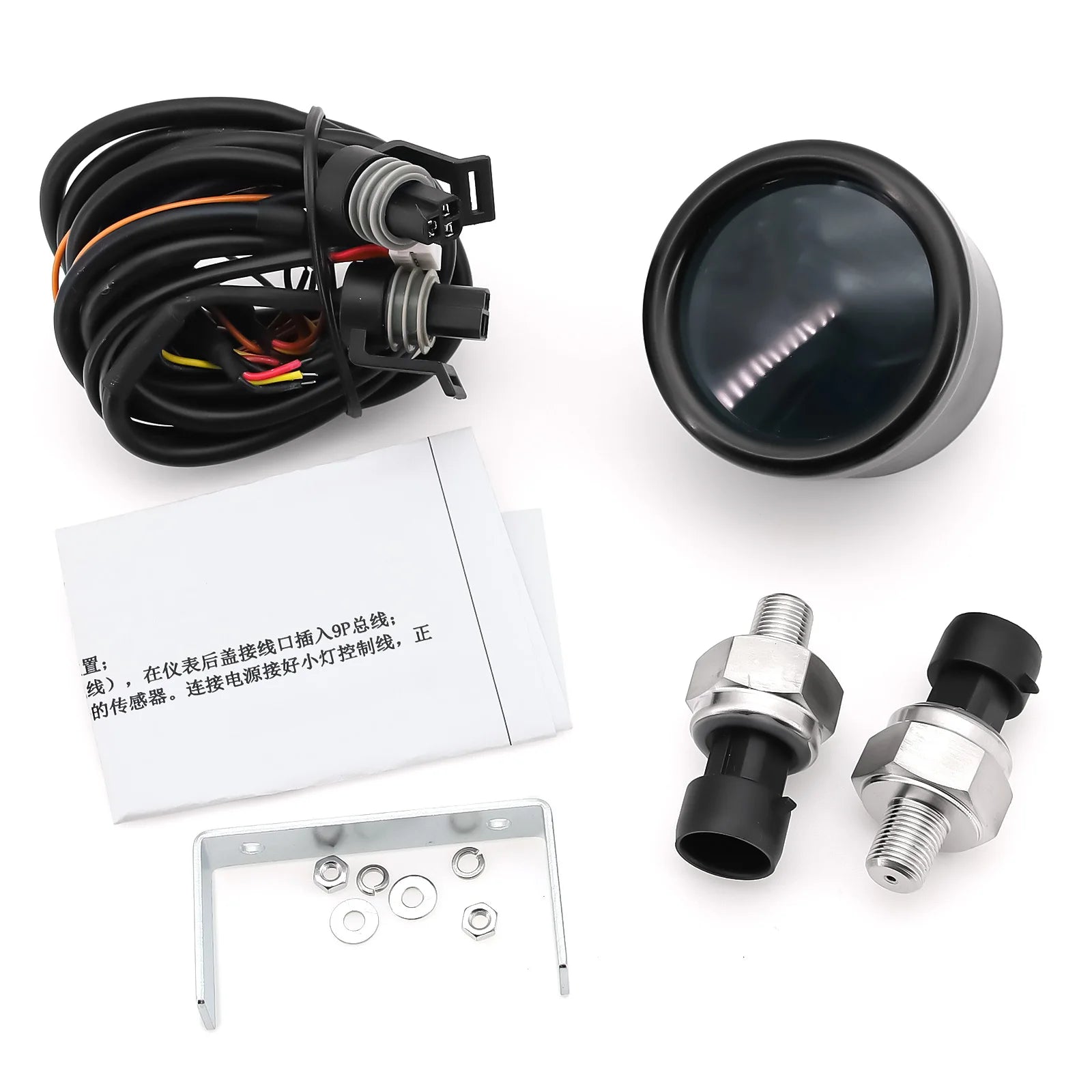 LED Triple Display Air Pressure Gauge | Digital Air Suspension Gauge 0-220PSI with additional angle