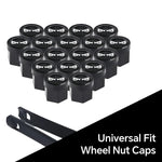 20Pcs Universal Black Car Wheel Hub Nut Protective Caps | ABS Rust Proof Waterproof additional angle
