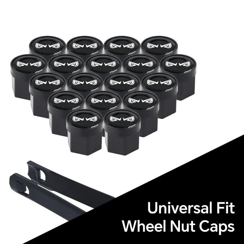 20Pcs Universal Black Car Wheel Hub Nut Protective Caps | ABS Rust Proof Waterproof additional angle