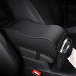 PU Leather Car Center Console Armrest Pad Ergonomic Curve Shape Tissue Pocket Storage Car Interior Gifts