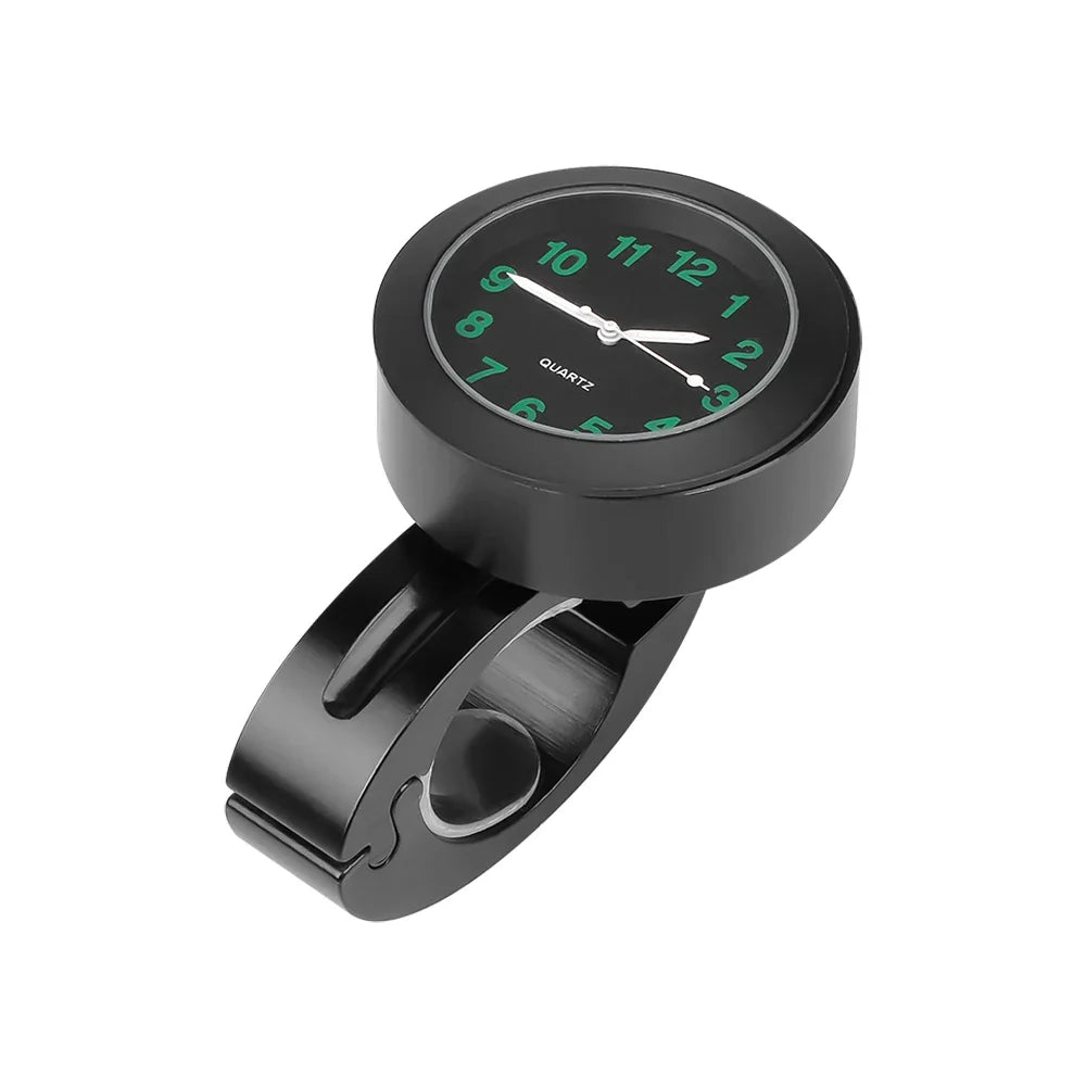 Motorcycle Handlebar Clock | Aluminum Refit Night Vision Waterproof Quartz Watch additional angle