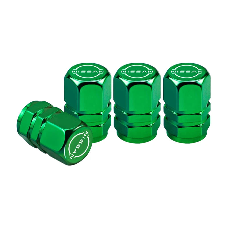4Pcs Metal Tire Valve Stem Caps for Nissan Models | Universal Car Accessories additional angle