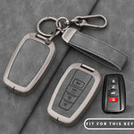 Leather Remote Key Chain Ring Case Cover Shell Protect For Toyota CHR Camry Corolla R alternate view