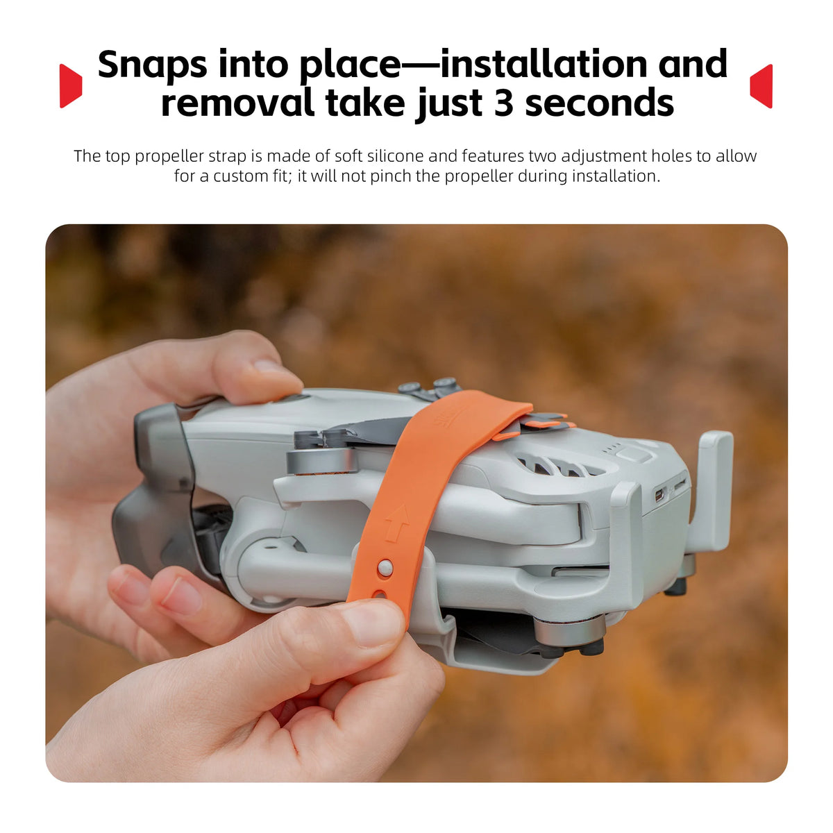 STARTRC Propellers Guard Fixator Strap For DJI LITO X1/1 Drone Accessories Propeller H close-up view