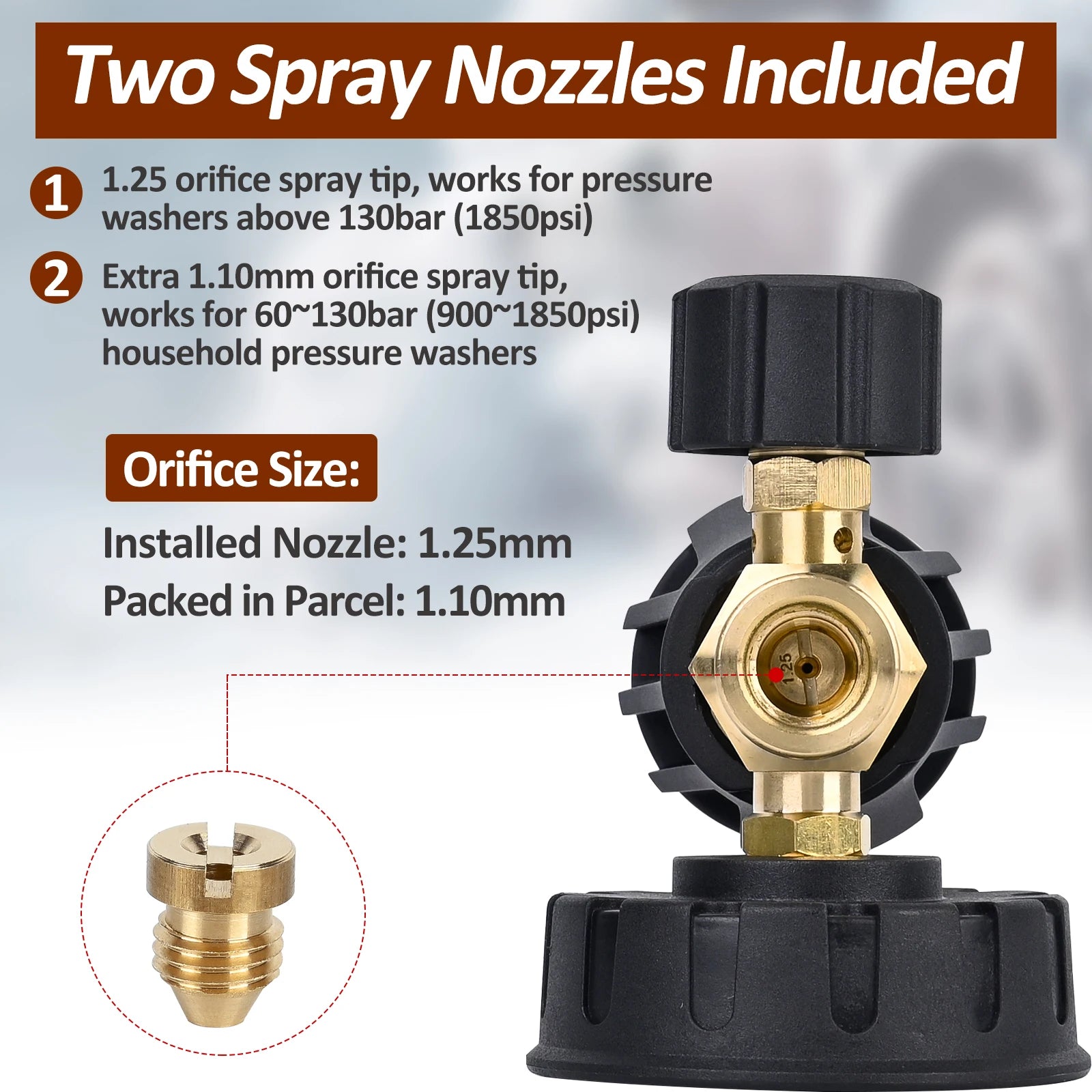 Pressure Washer Foam Cannon with 1/4 Quick Connector | 360 Adjustable Thick Snow Foam alternate view