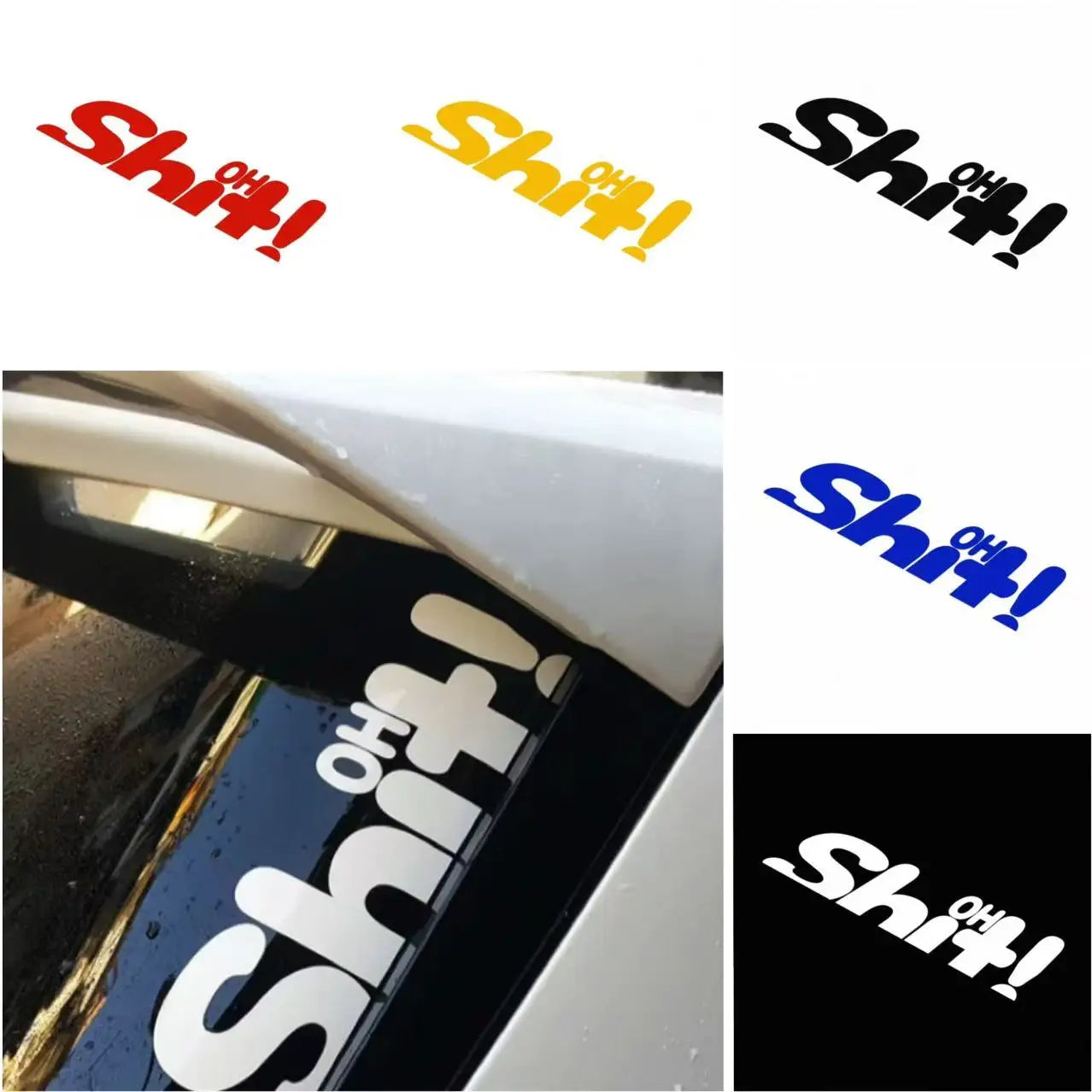 OHSHIT- Vinyl Car Stickers/ Motorcycles - Waterproof Durable Decals, Body / Door /Helmet Handle Deco