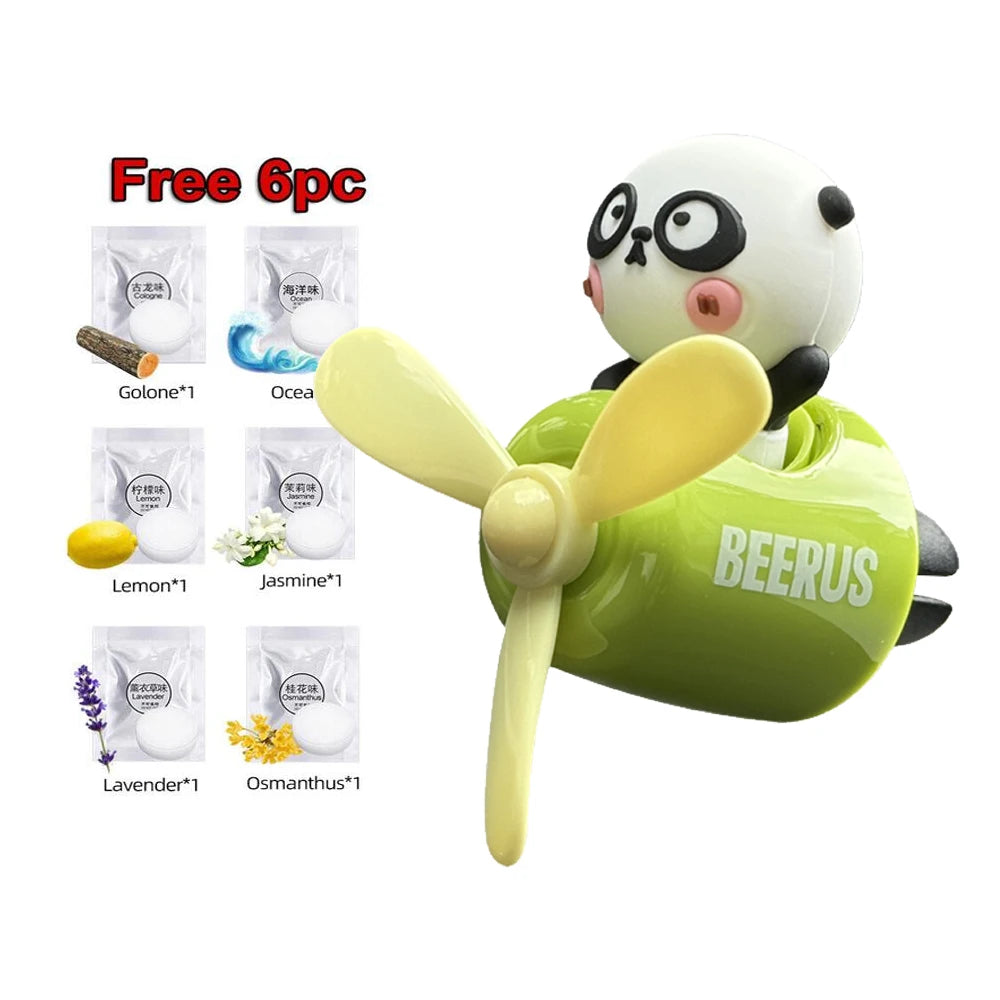 Pilot Bear Car Air Freshener Vent Clip | Cute DIY Perfume Diffuser for Car Air Outl additional angle