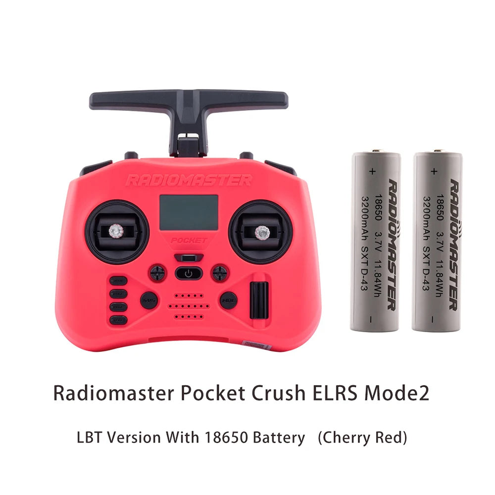 RadioMaster Pocket Crush Preinstalled EdgeTX ExpressLRS Hall Gimbal Transmitter Remote close-up view