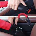 Heavy Duty Steering Wheel Lock Anti Theft Cut Resistant Retractable Cable Seatbelt Faste detail view