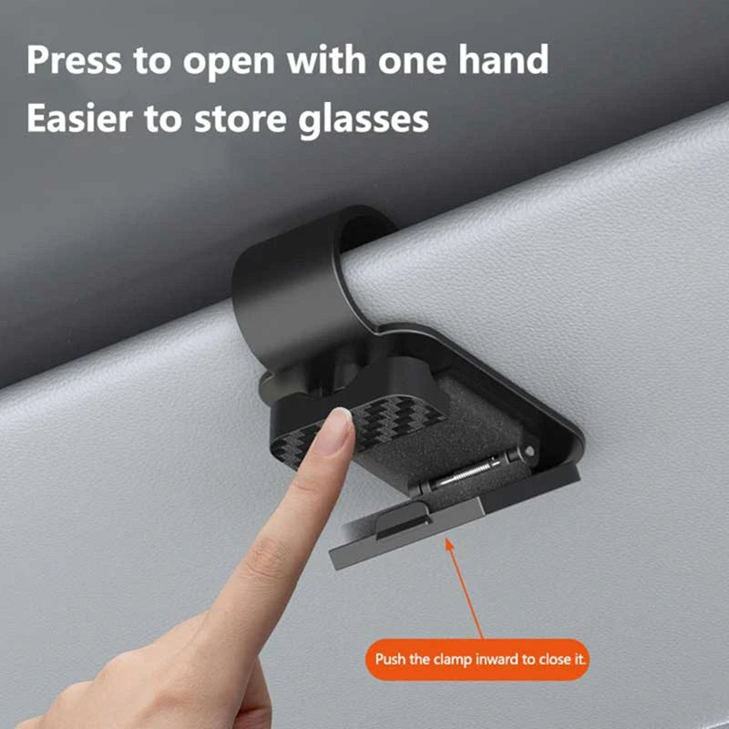 Car Sunglasses Clip Sun Visor Glasses Holder Card Ticket Holder Stable Storage Clips Eyeglasses Hanger Car Interior Accessories