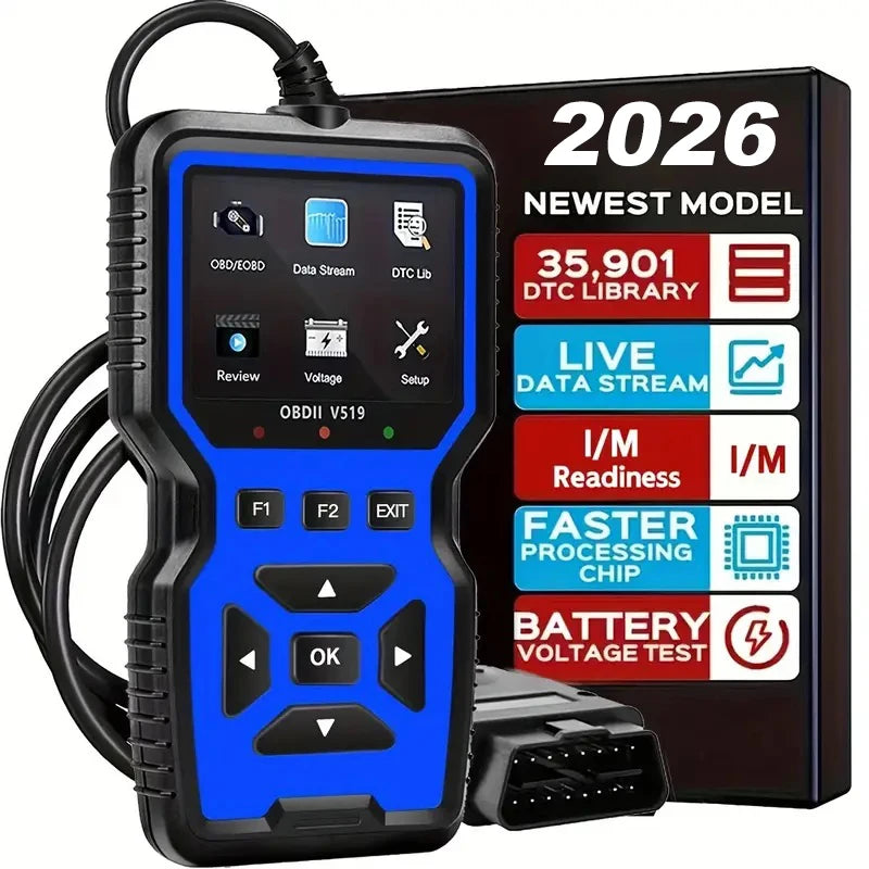 V519 Car Diagnostic Scanner Tool Automotive OBD2 Scanner for Engine Health Check with Color Screen