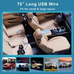 Car Fan 360° 3-speed Car Seat Back Cooling Fan USB Charge Dual Head Fan Adjustable Ro lifestyle view