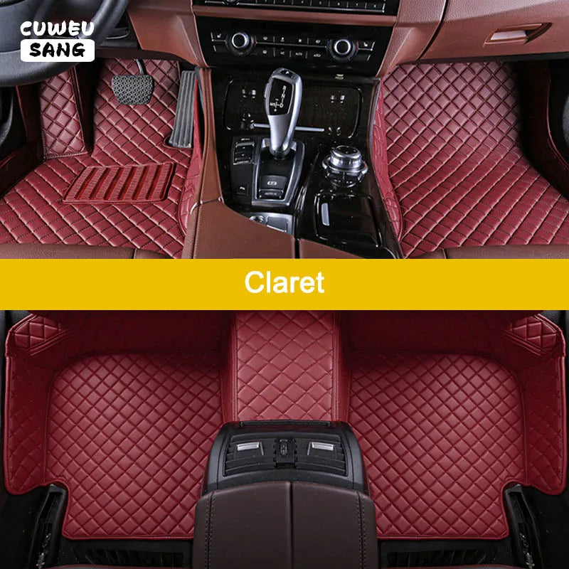 CUWEUSANG Custom Car Floor Mats For Honda Jazz Fit Auto Carpets Foot Coche Accessorie