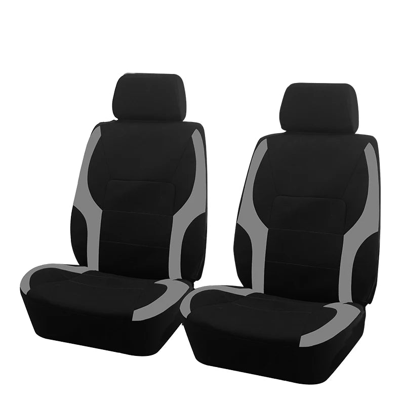 AUTO PLUS Sports Universal Polyester Car Seat Cover Set Fit Most Car Plain Fabric B additional angle