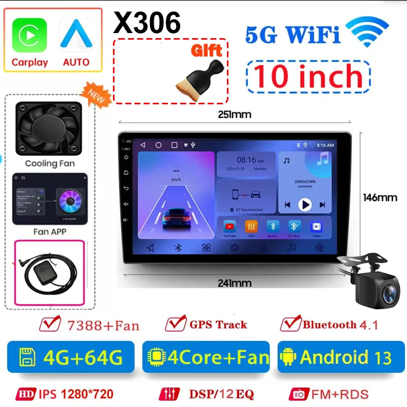 7"/9"/10" Universal 2din Android Car Radio | GPS Navigation Head Unit with Carplay alternate view