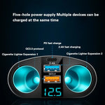 Multiple Devices Can Be Charged at the Same Time with Digital Display Car Charg Dual- alternate view
