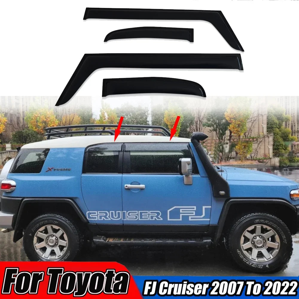 Rainproof Board for Toyota FJ Cruiser 2007-2022 | Sun Rain Guards Window Visor Set