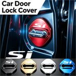 4PCS Stainless Steel Car Door Lock Cover Anti Rust Protective Buckle Sticker Decals For Honda Si Aut
