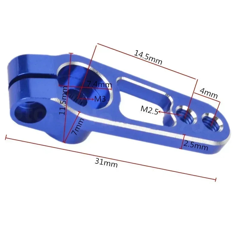25T M3 Aluminum Alloy RC Servo Arm Metal Horn Single Steering Arm for RC Car Plane Robot Boat Futaba Savox Xcore HL HSP HD Power
