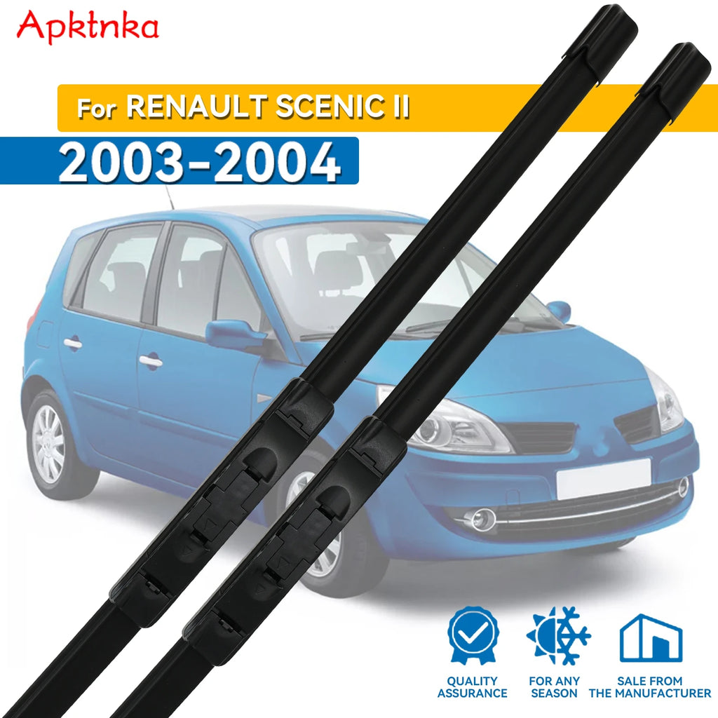 Xukey Front Windscreen Wiper Blades Set For Renault Grand Scenic / Scenic 2 II 2003 2004 26" + 21" Clean Windshield Car Washer